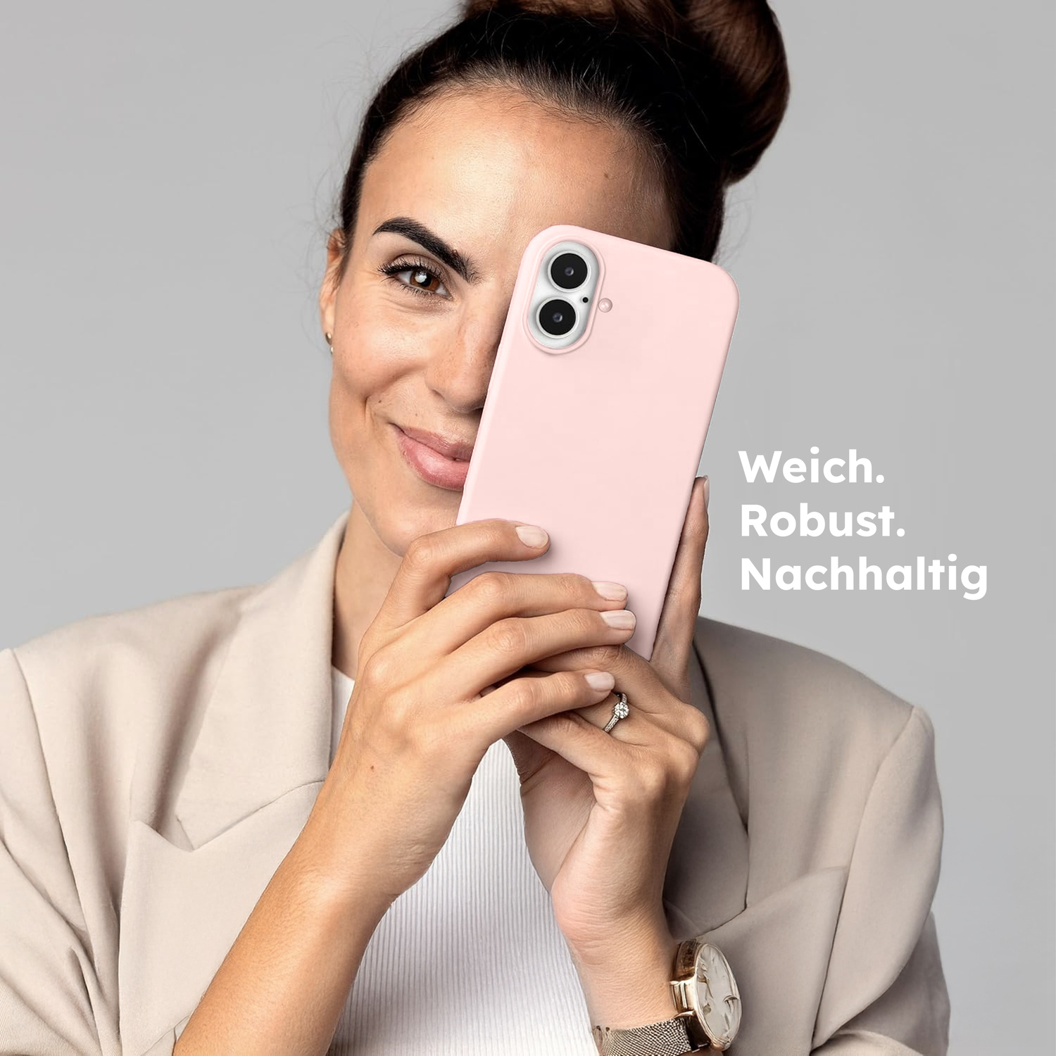 alkaya. | LUCID Silikon Case kompatibel mit Magsafe pink, iPhone 16 Plus