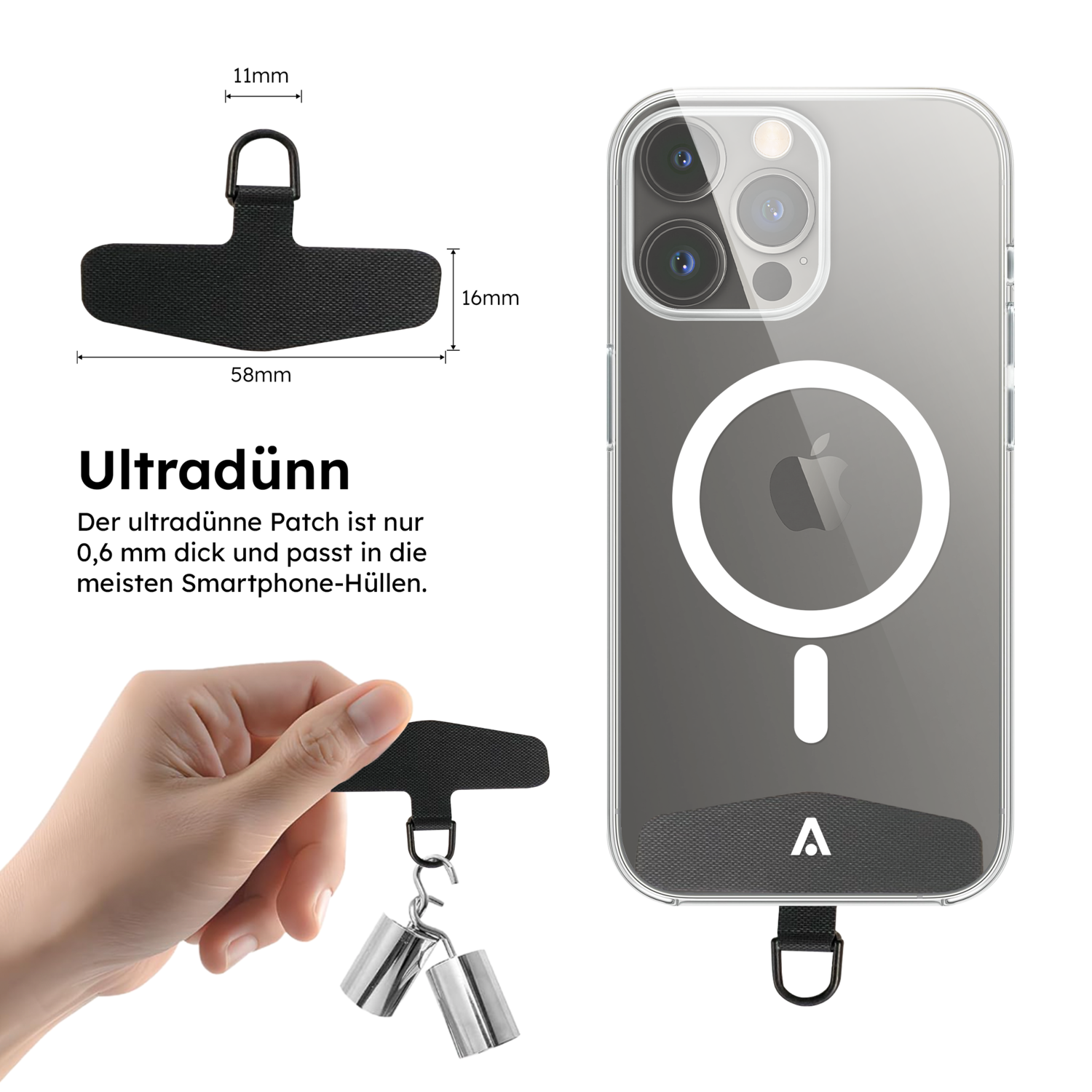 alkaya. | A Strap | Premium Lanyard Handykette schwarz