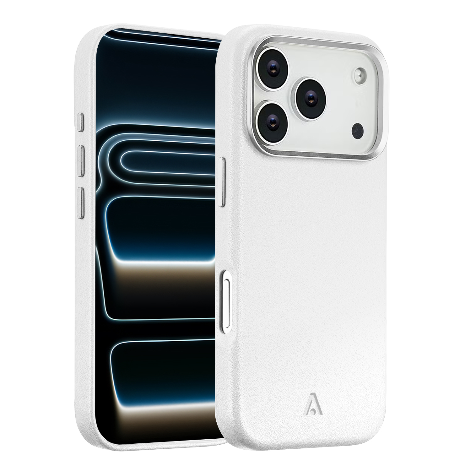alkaya. | LUCID PU-Leder Case kompatibel mit Magsafe weiß, iPhone 17 Pro Max/18 Pro Max