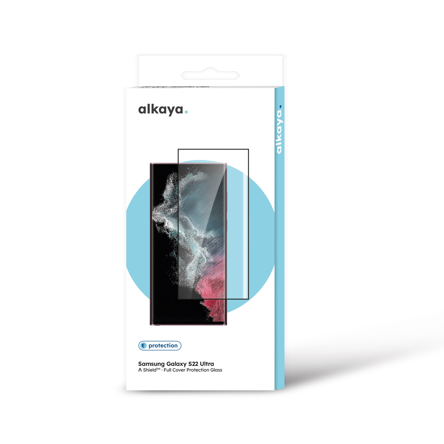 alkaya. | A Shield | Displayschutzglas | 3D Full Cover transparent, Samsung Galaxy S 22 Ultra