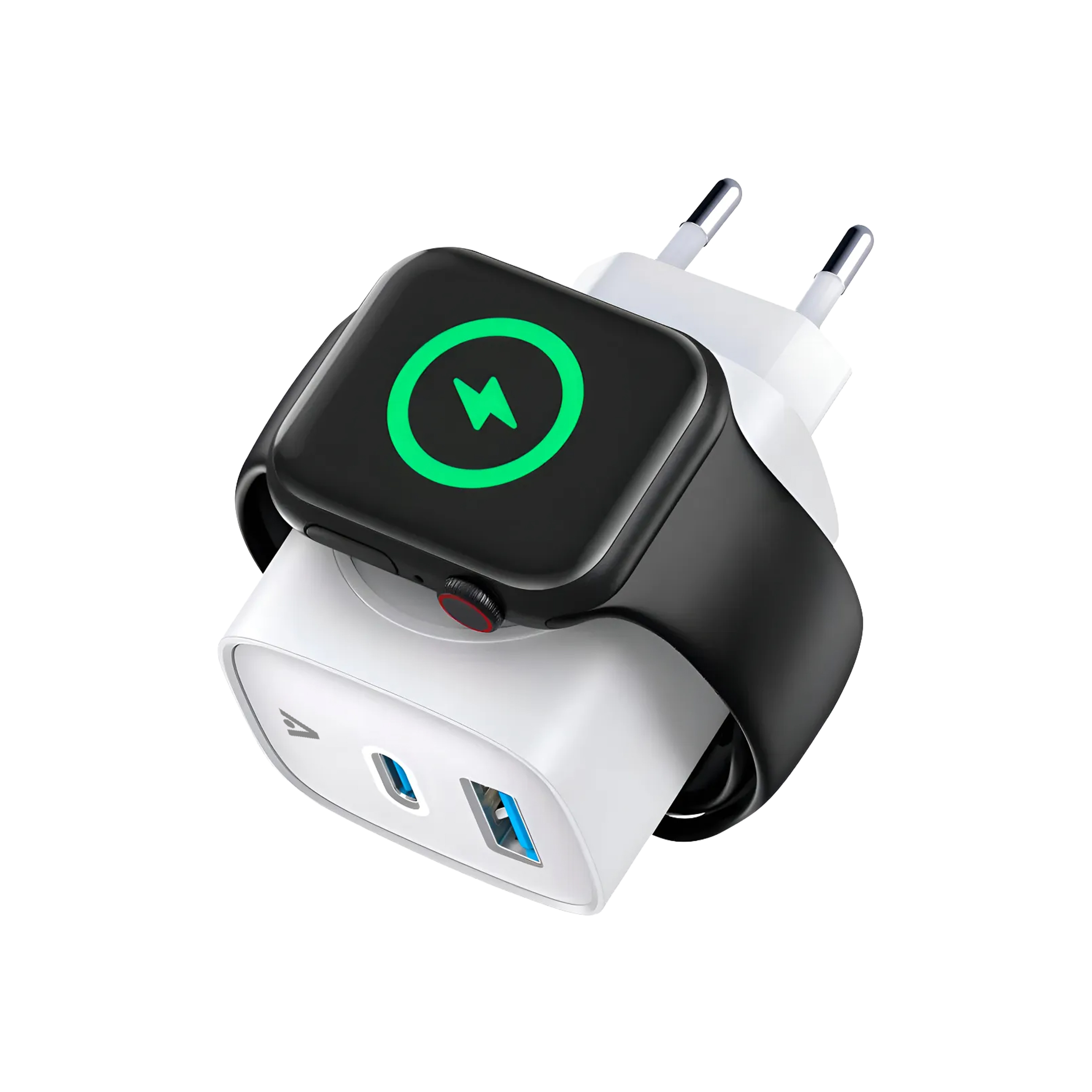 alkaya. | Nexus 3in1 Charger | 22W. GaNTechnology Dual Port White