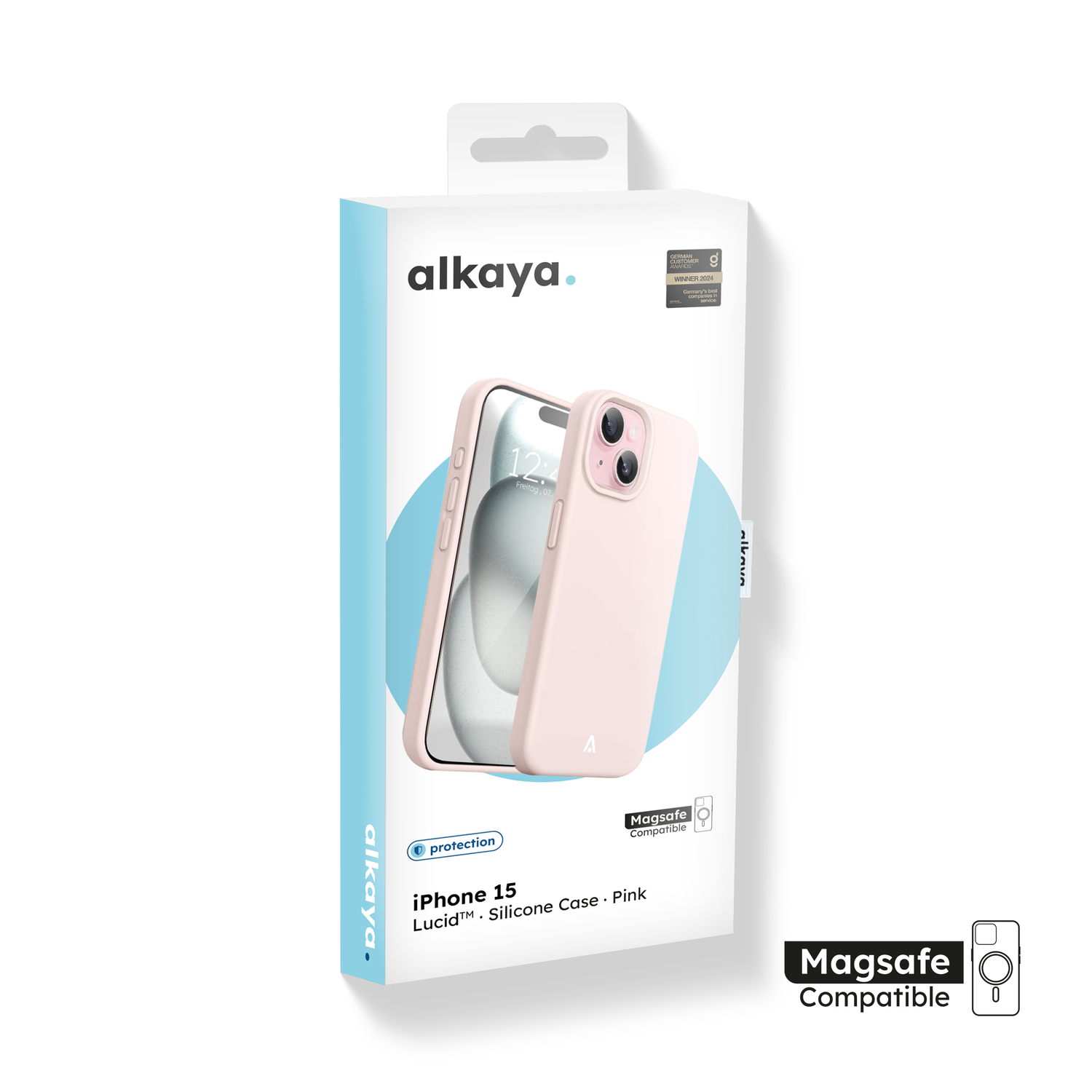 alkaya. | LUCID Silikon Case kompatibel mit Magsafe  pink, iPhone 15