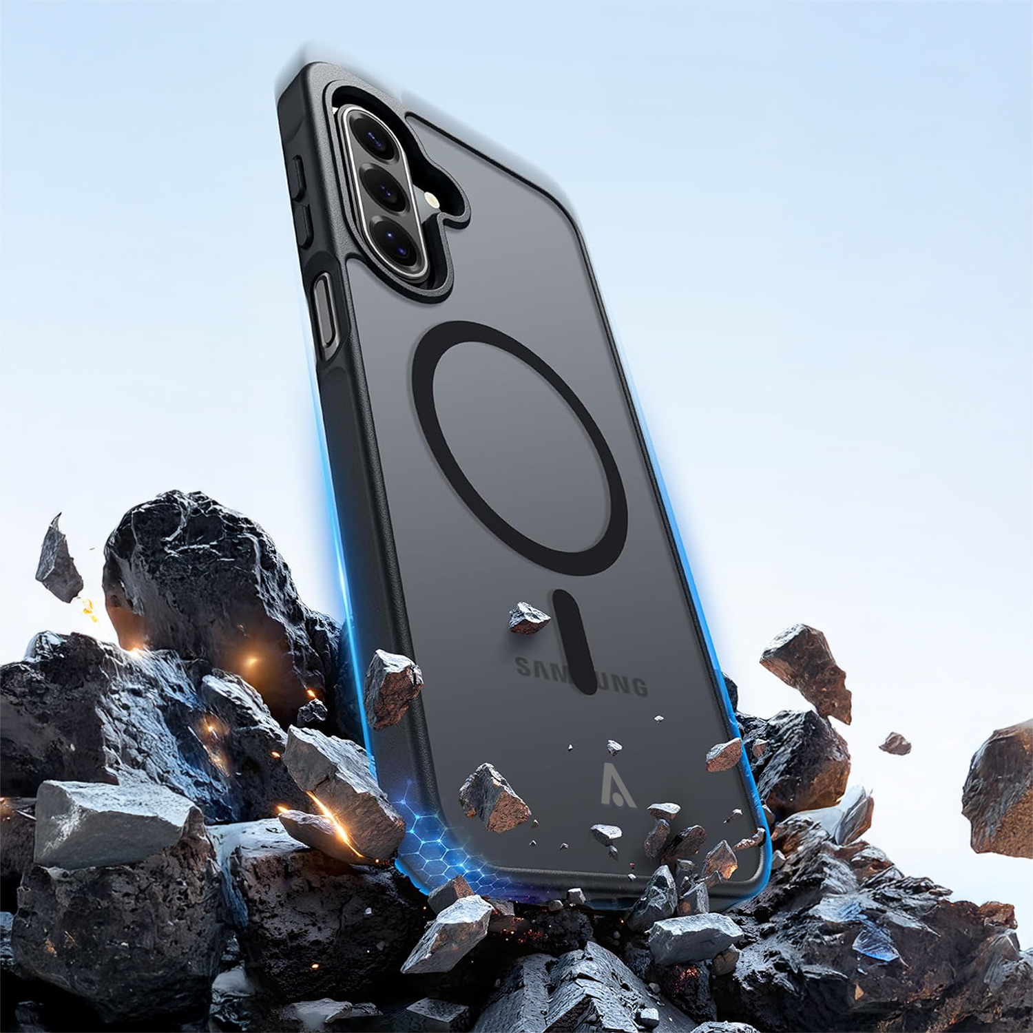 alkaya. | LUCID FROSTED Case Kompatibel mit MagSafe, Samsung A17 schwarz