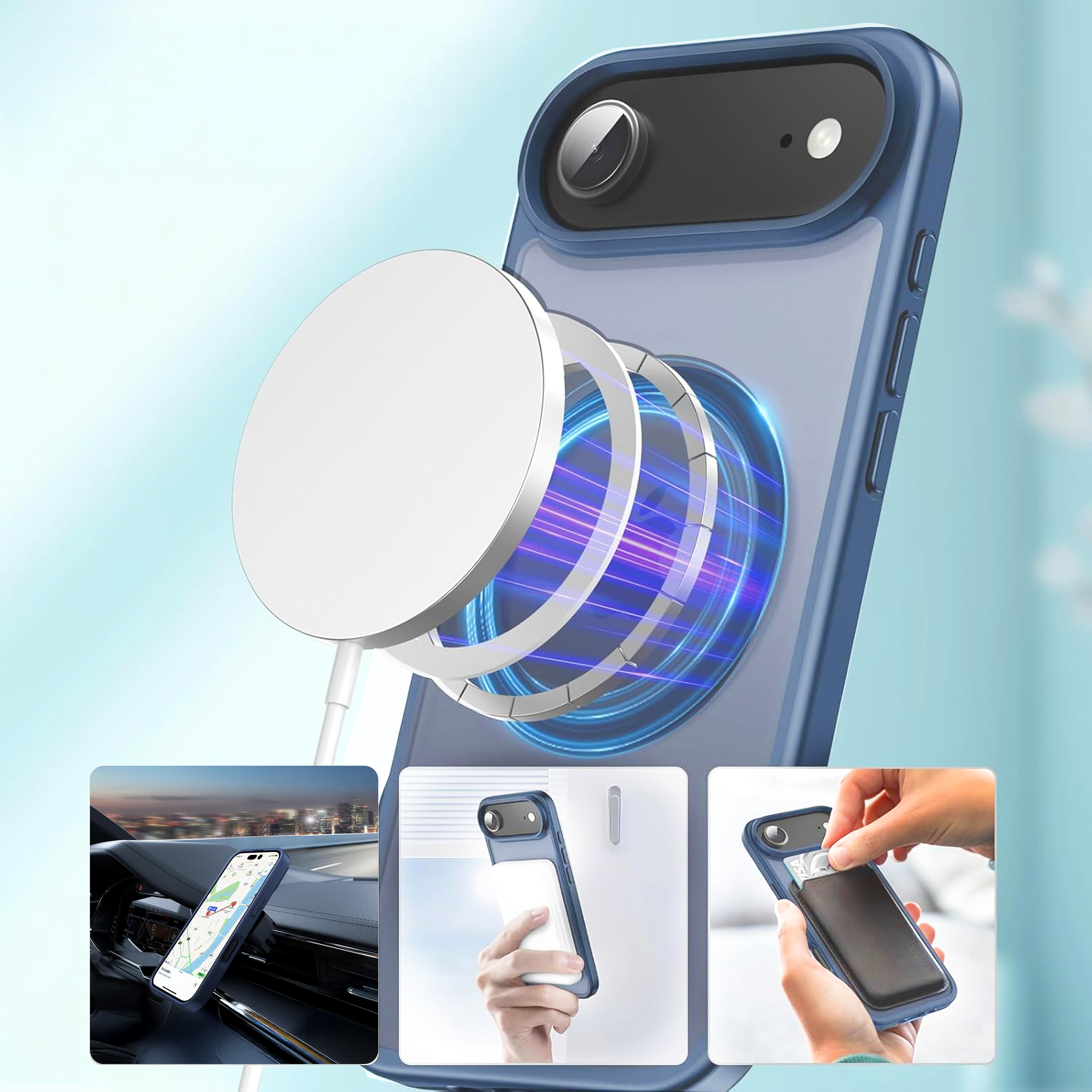 alkaya. | LUCID Protect Case kompatibel mit Magsafe blau, iPhone 17 Air