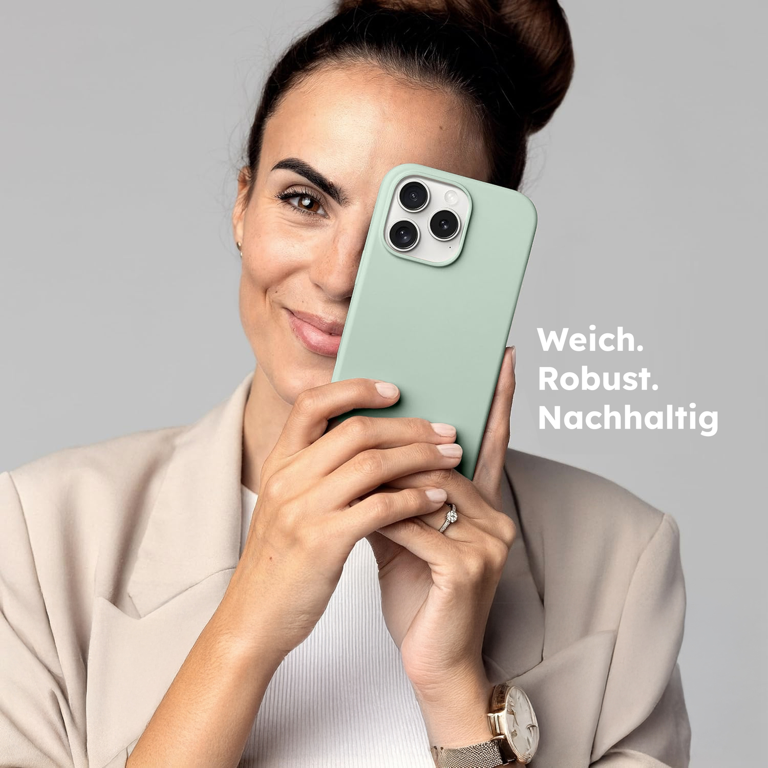 alkaya. | LUCID Silikon Case kompatibel mit Magsafe Mint Grün, iPhone 16 Pro