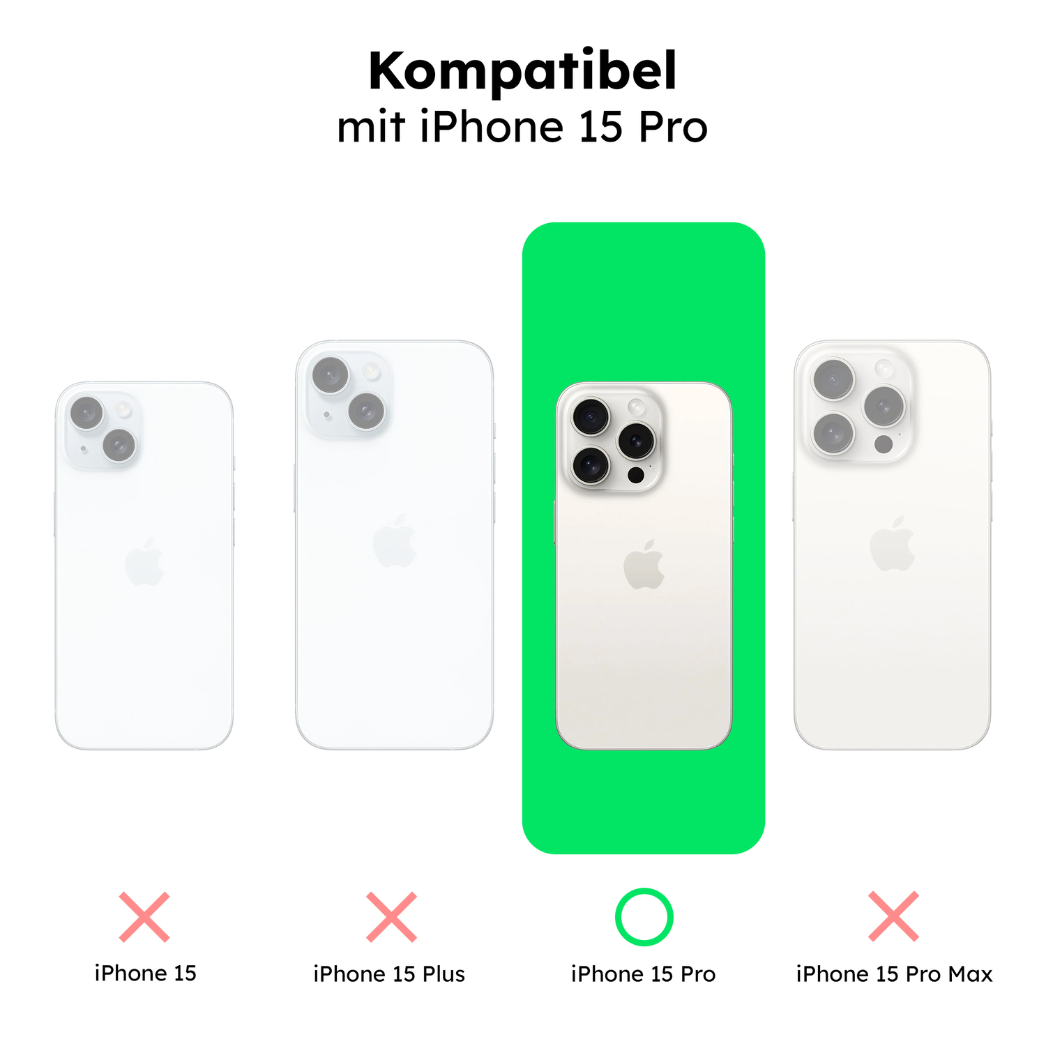 alkaya. | LUCID Clear Case kompatibel mit Magsafe transparent, iPhone 15 Pro