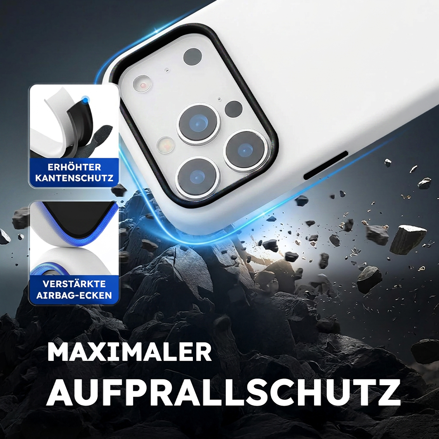 alkaya. | LUCID PU-Leder Case kompatibel mit Magsafe weiß, iPhone 17 Pro/18 Pro