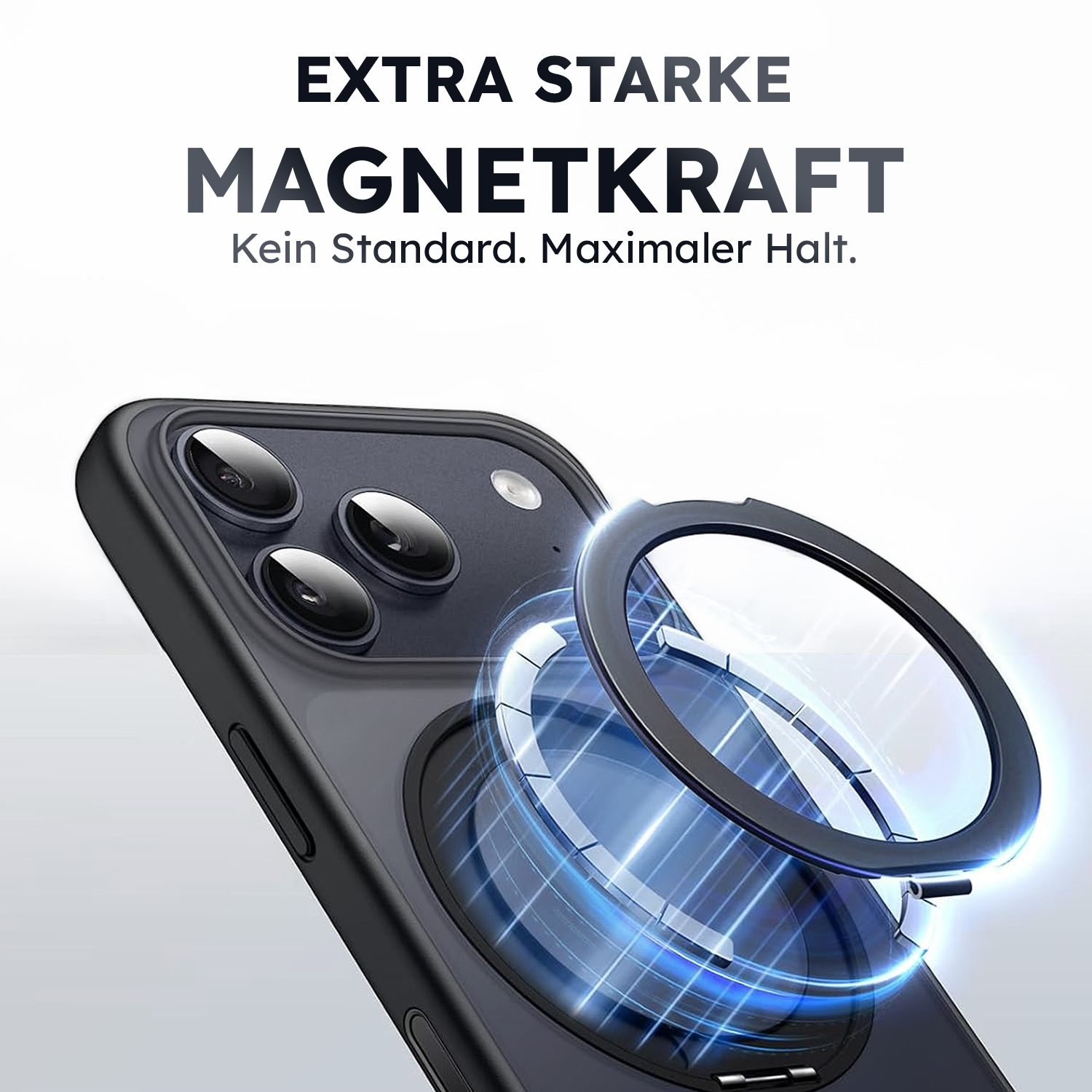 alkaya. | LUCID 360 FlexStand Case kompatibel mit Magsafe schwarz, iPhone 18 Pro/17 Pro