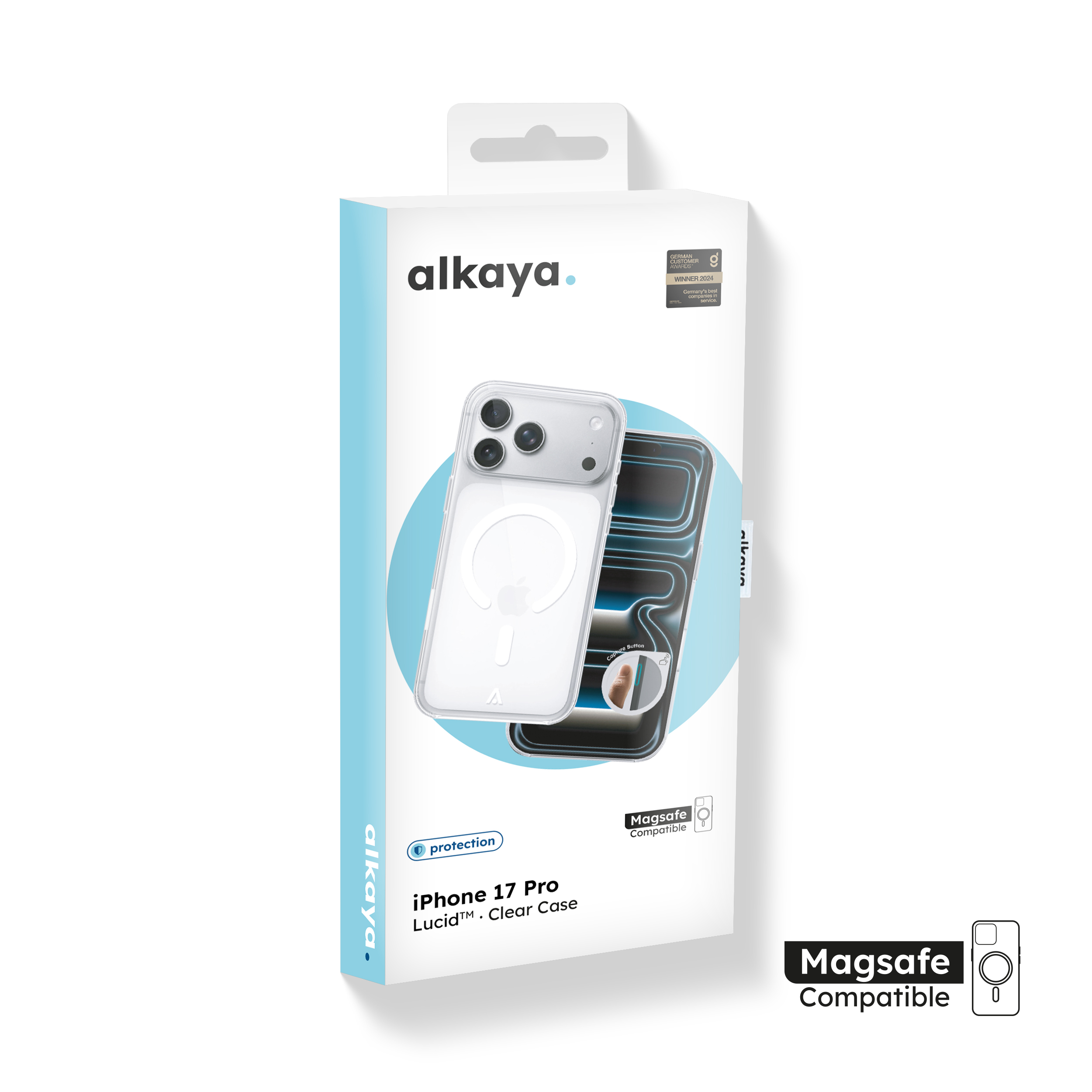 alkaya. | LUCID Clear Case kompatibel mit Magsafe transparent, iPhone 17 Pro