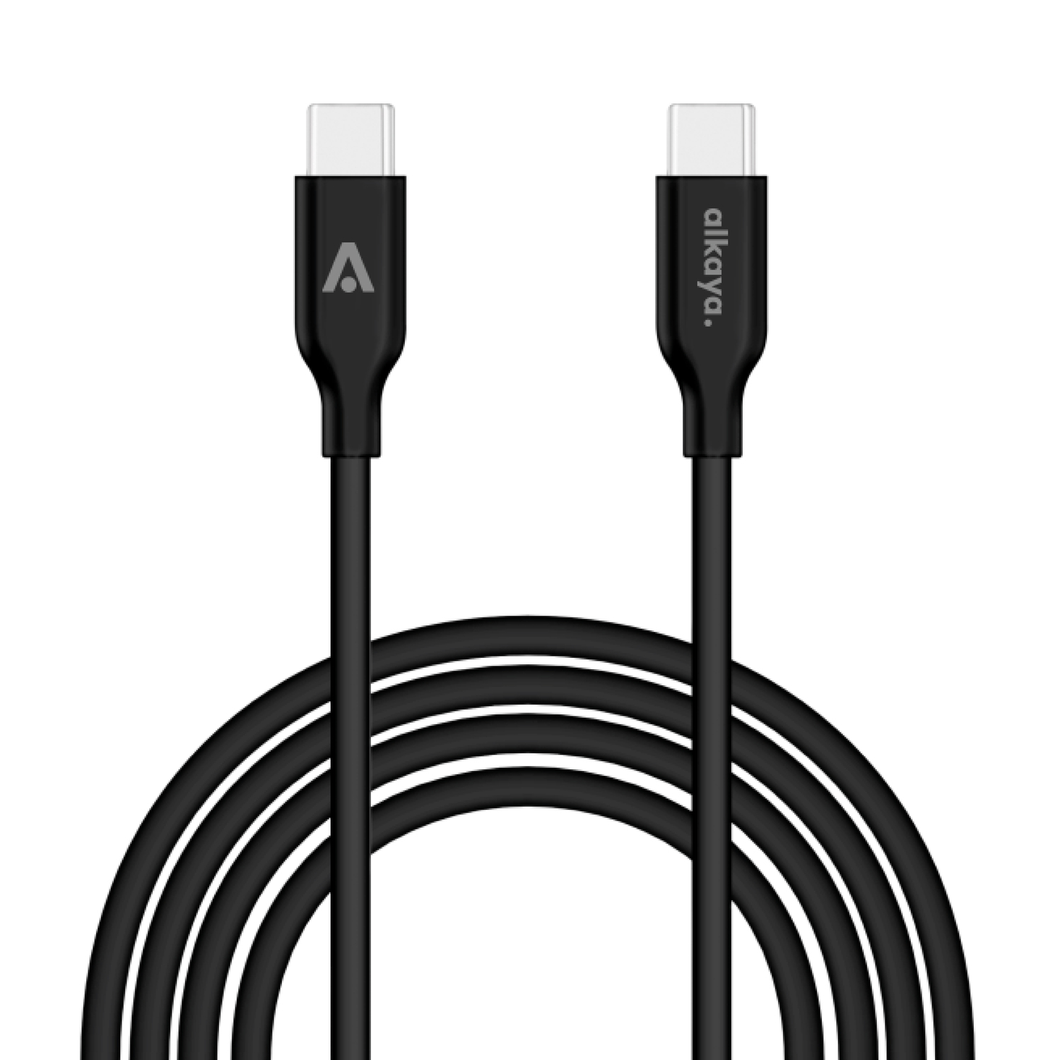 alkaya. | Speed Flex | Datenkabel | Silikon | USB C+C Schwarz, 1 Meter