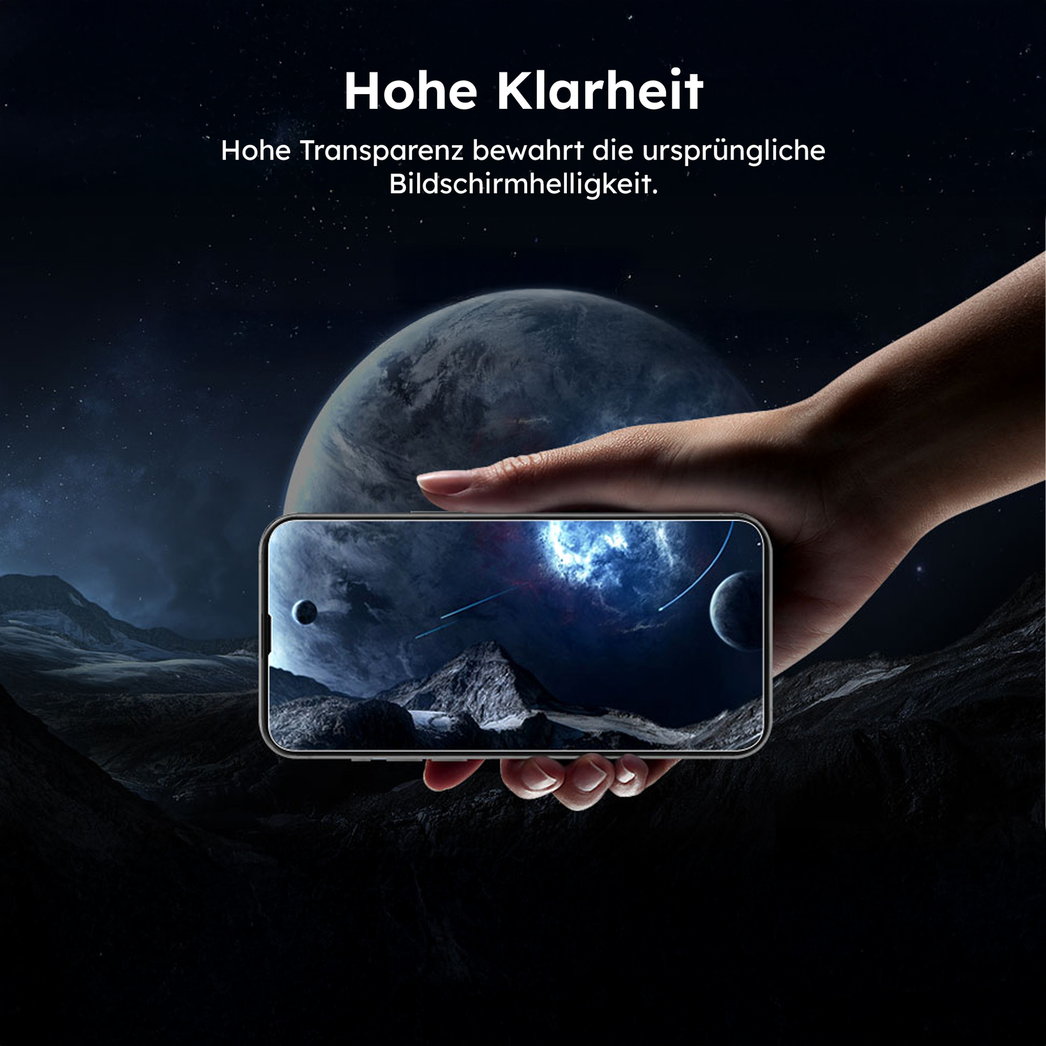 alkaya. | A Shield | Displayschutzglas | 3D Full Cover transparent, iPhone 14 Pro