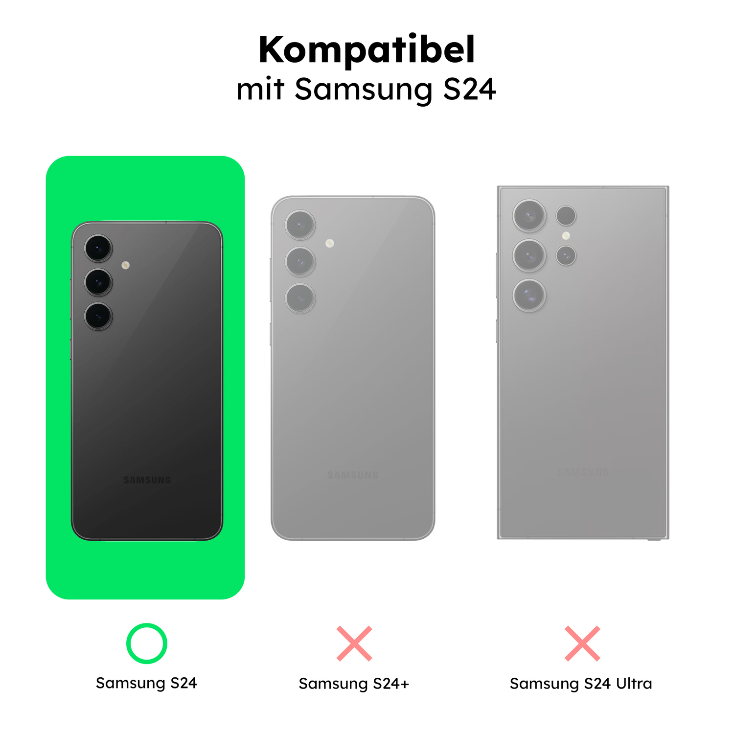 alkaya. | LUCID Clear Case kompatibel mit Magsafe transparent, Samsung S24