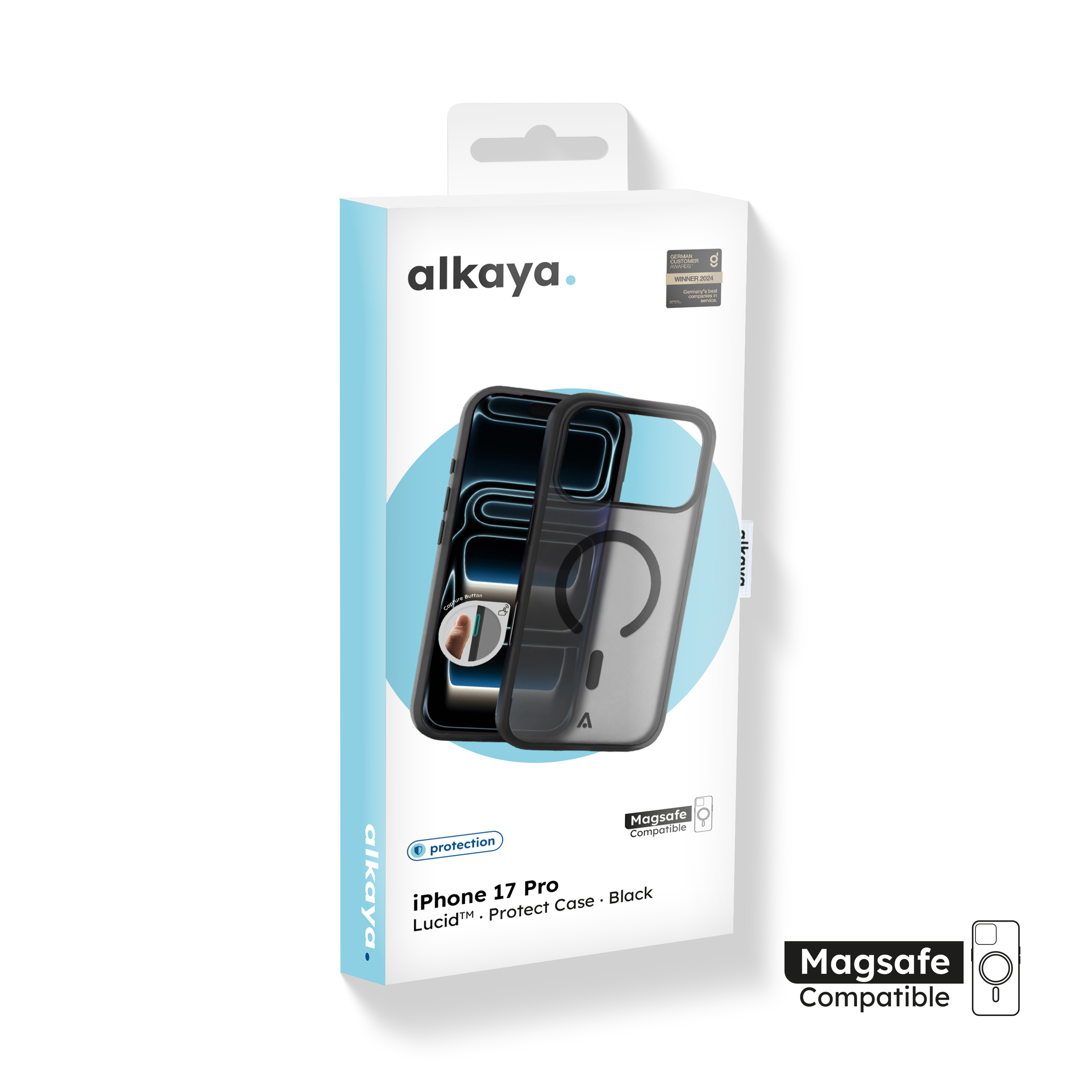 alkaya. | LUCID Protect Case kompatibel mit Magsafe schwarz, iPhone 17 Pro
