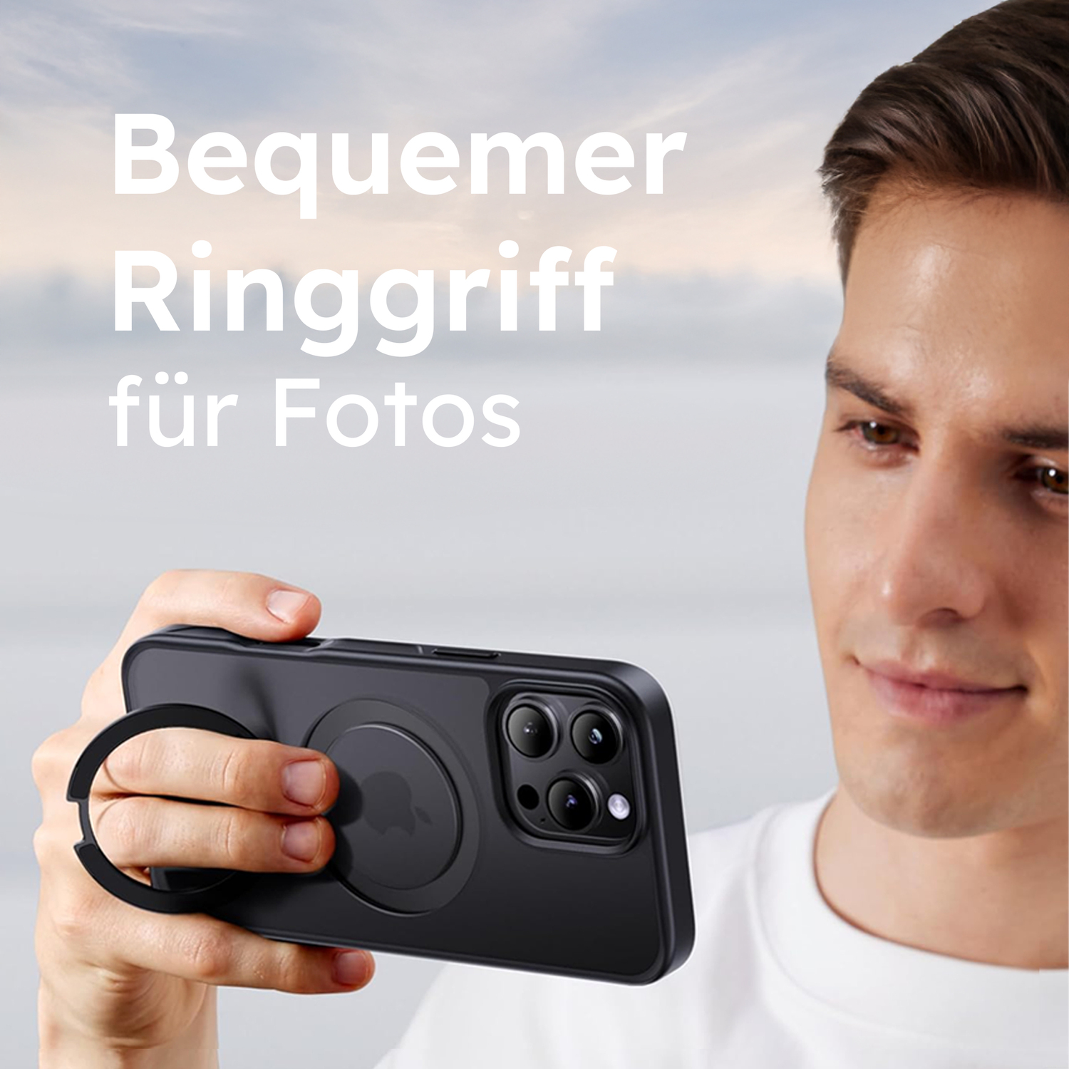 alkaya. | LUCID 360 FlexStand Case kompatibel mit Magsafe schwarz, iPhone 15 Pro