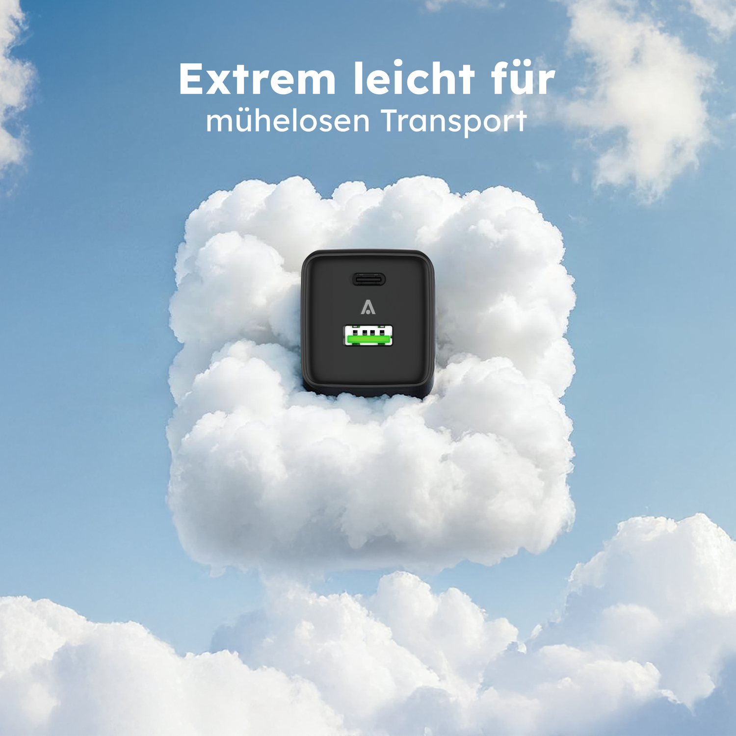 alkaya. | NEXUS | Ladegerät mit GaN Technologie | 45W Schwarz, USB C+A