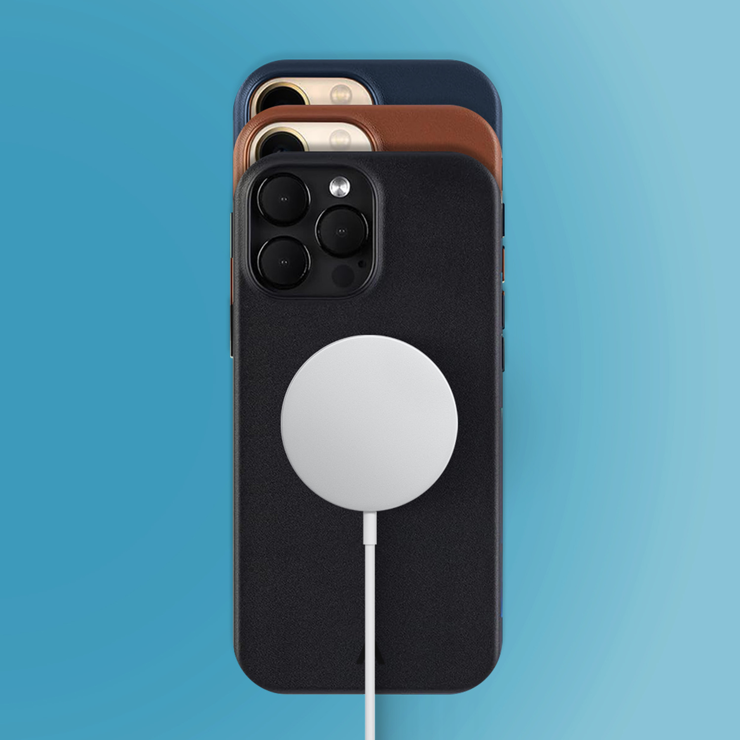 alkaya. | LUCID Pu Leather Case kompatibel mit Magsafe schwarz, iPhone 15 Pro