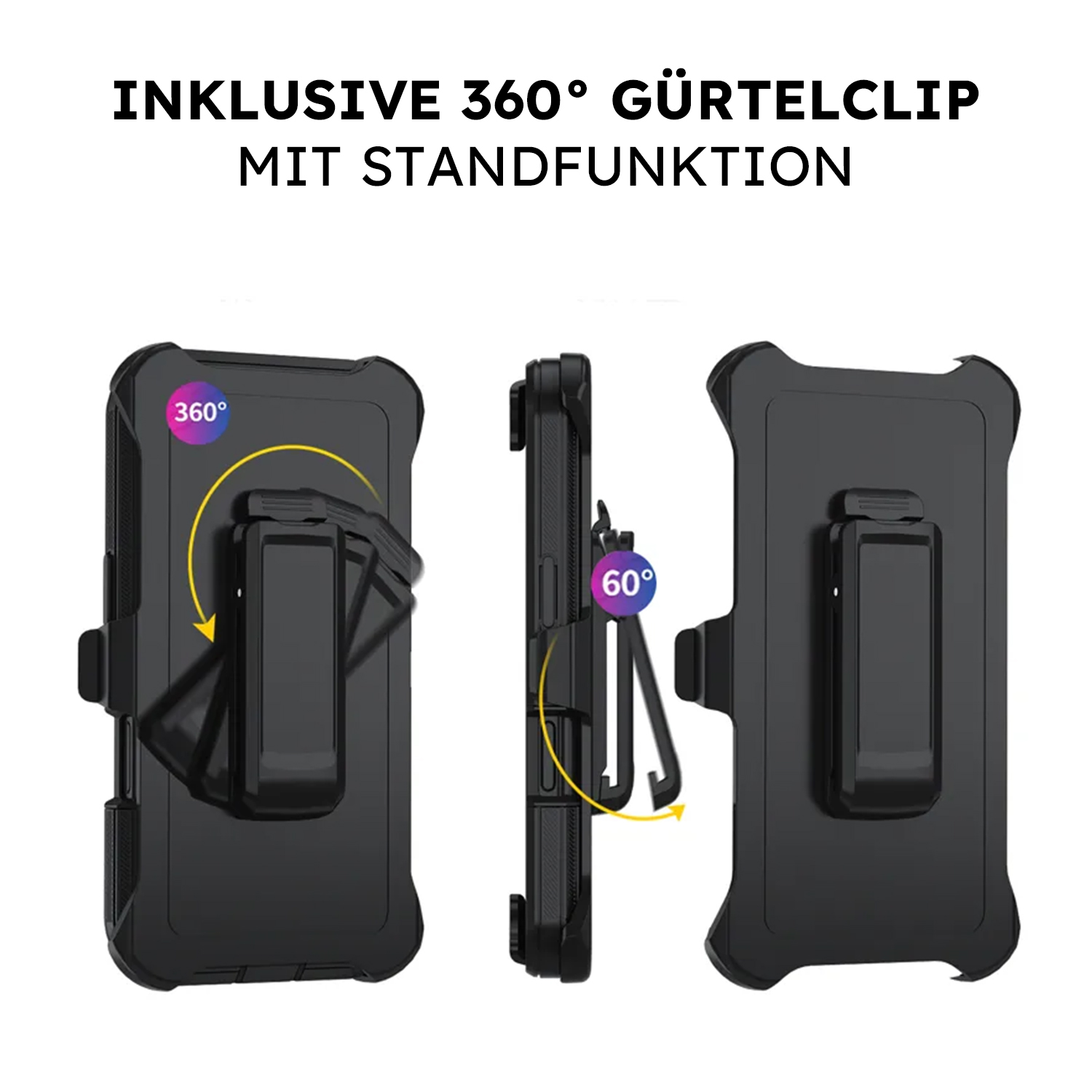 alkaya. | LUCID G-HAN MILITARY Case kompatibel mit Magsafe 18 Pro Max/17 Pro Max, schwarz