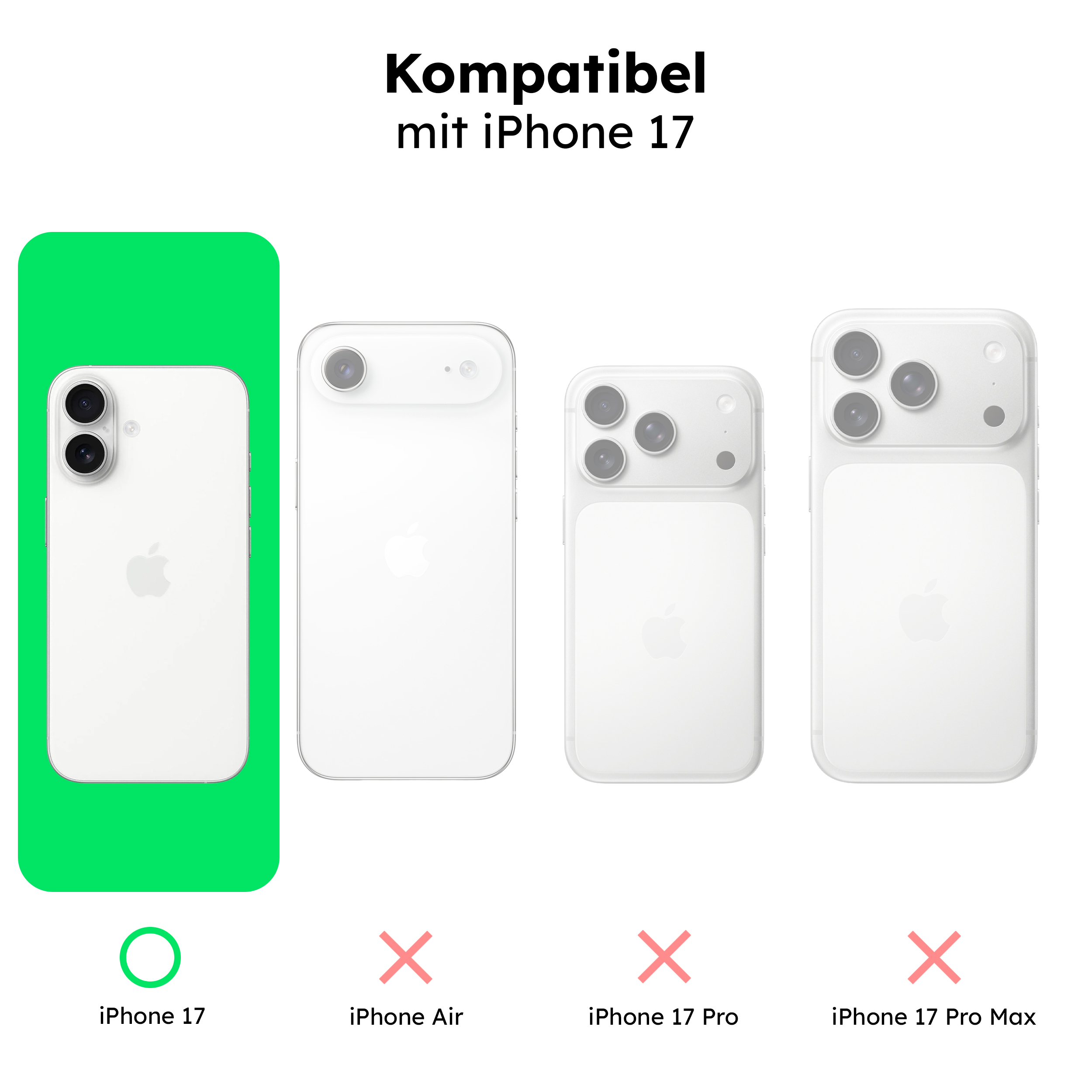 alkaya. | LUCID Clear Case kompatibel mit Magsafe transparent, iPhone 17