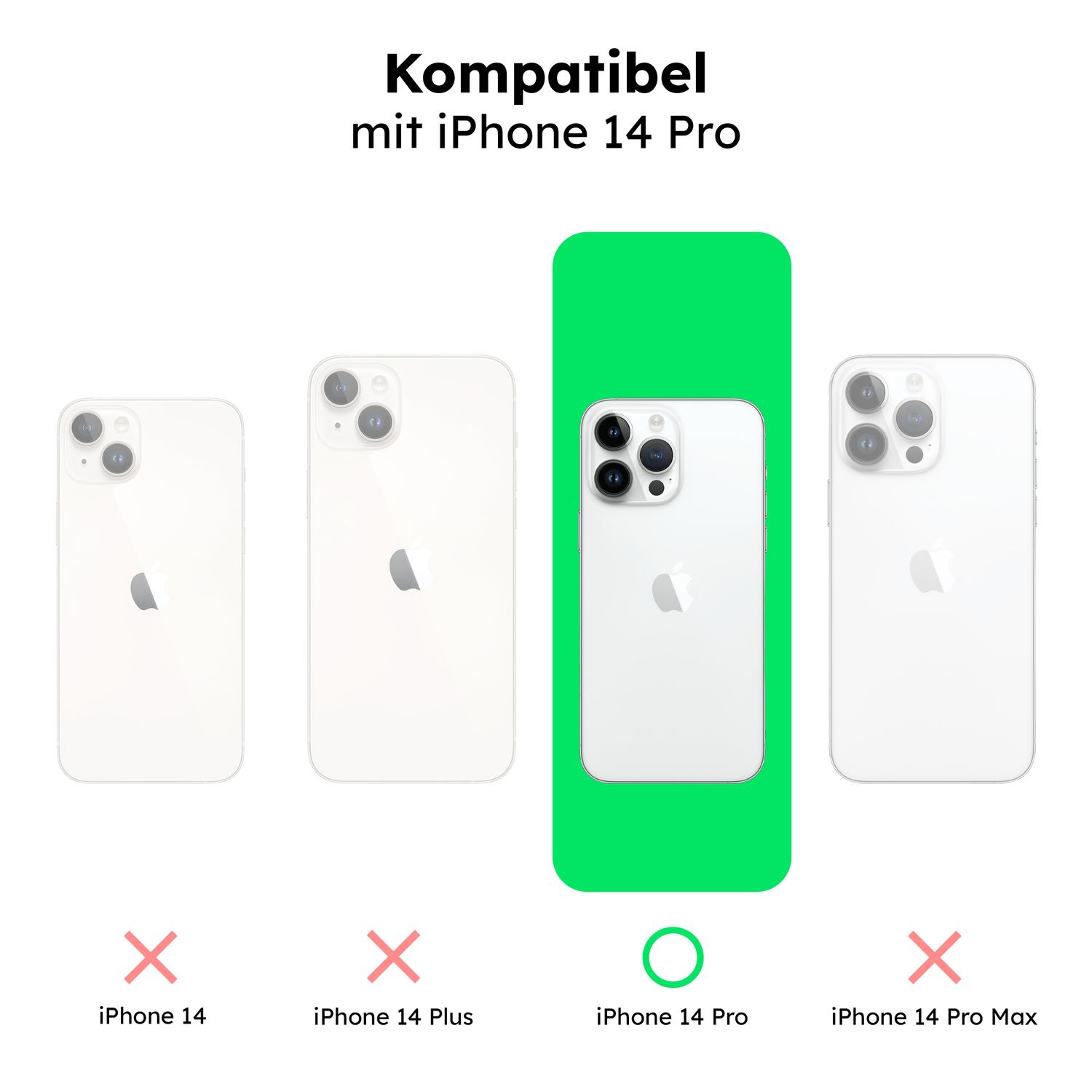 alkaya. | LUCID Silikon Case kompatibel mit Magsafe  schwarz, iPhone 14 Pro