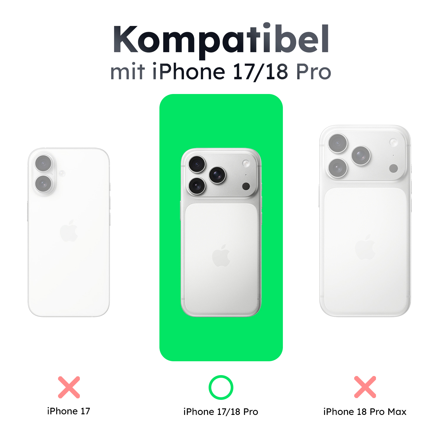 alkaya. | LUCID FROSTED Case kompatibel mit Magsafe schwarz, iPhone 18 Pro/17 Pro