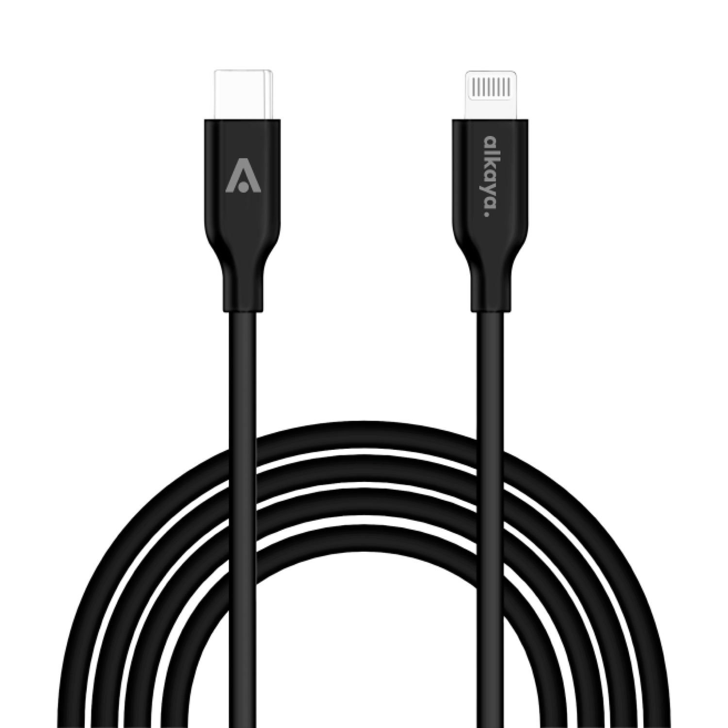 alkaya. | Speed Flex | Datenkabel | Silikon | USB C+L Schwarz, 1 Meter