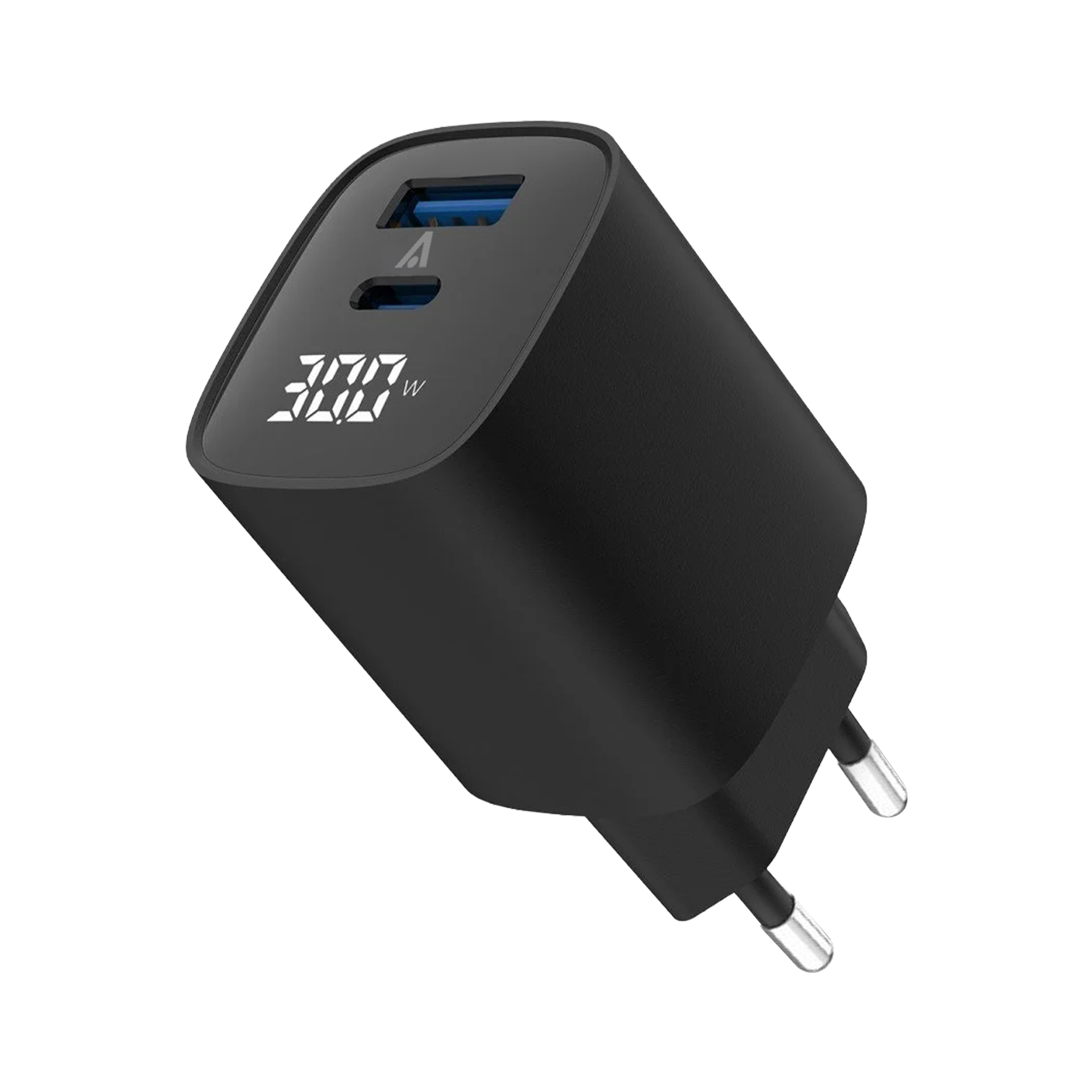 alkaya. | Nexus Charger | 30W. GaNTechnology Digital Display. Black