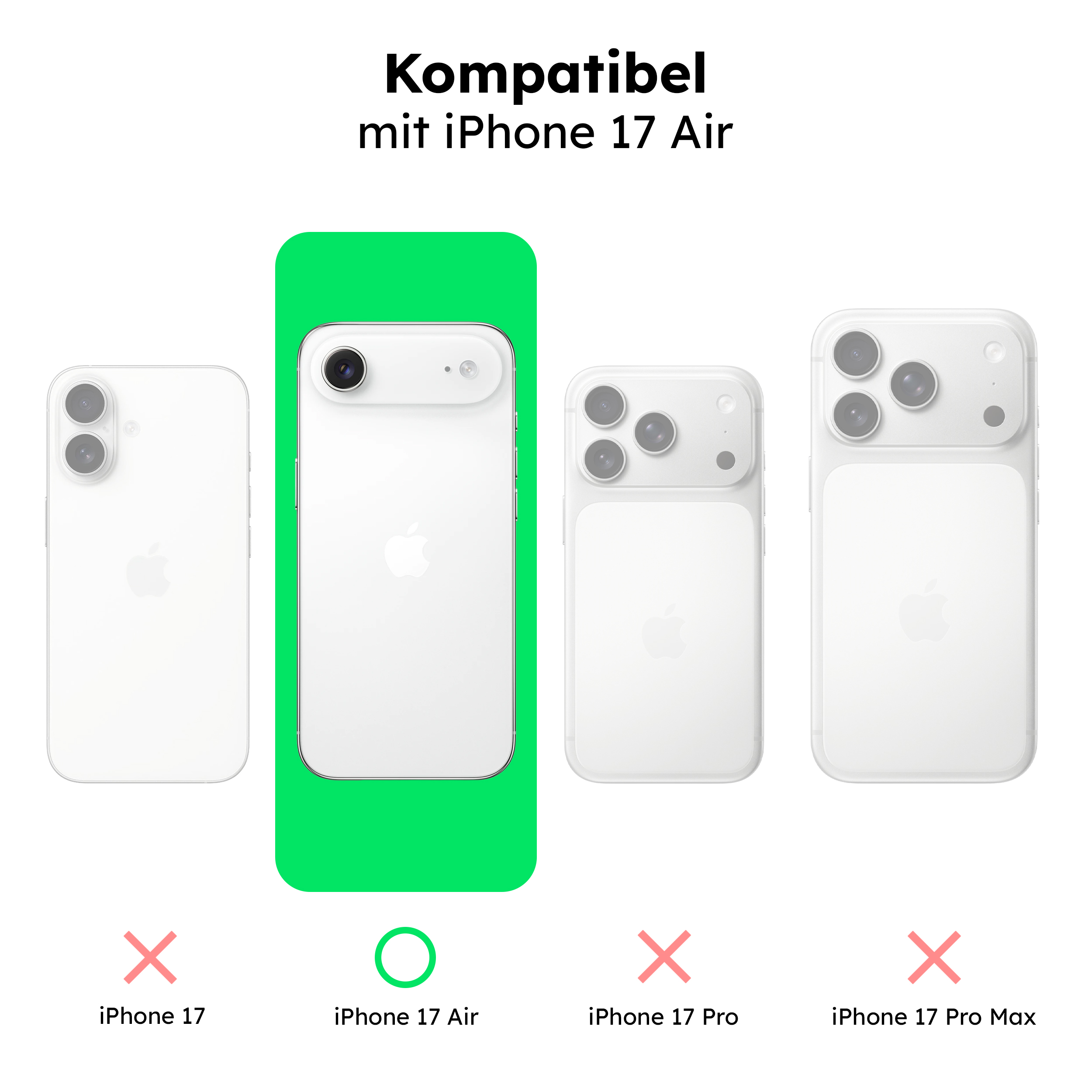 alkaya. | LUCID Clear Case kompatibel mit Magsafe transparent, iPhone 17 Air