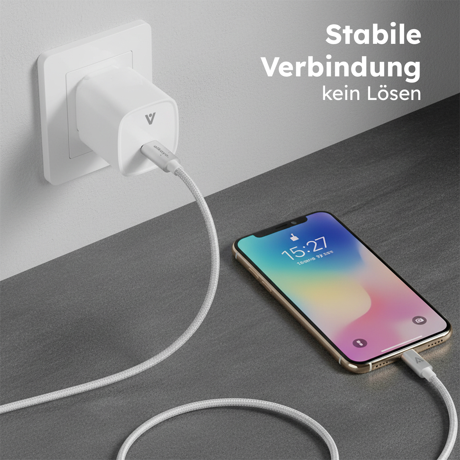 alkaya. | NEXUS Speed Flex | Charger Set | 20 Watt USB C/L Universal Kompatibilität, weiß