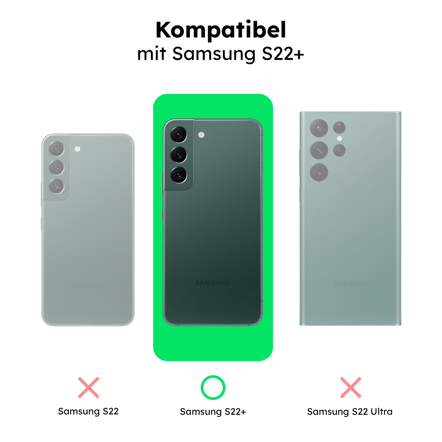 alkaya. | LUCID Silikon Case kompatibel mit Magsafe mint grün, Samsung S22+