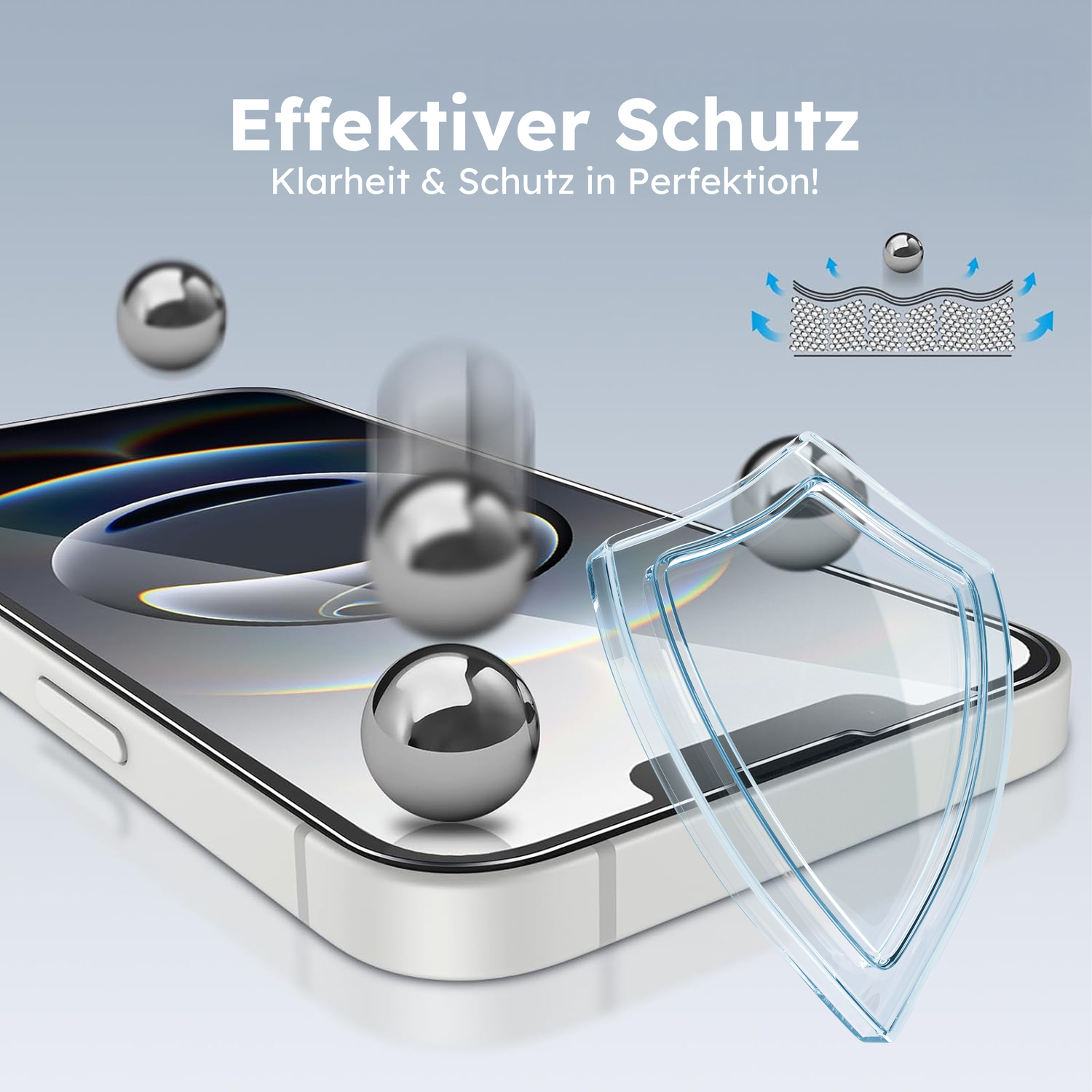 alkaya. | A Shield | Displayschutzglas | 3D Full Cover transparent, iPhone 16e