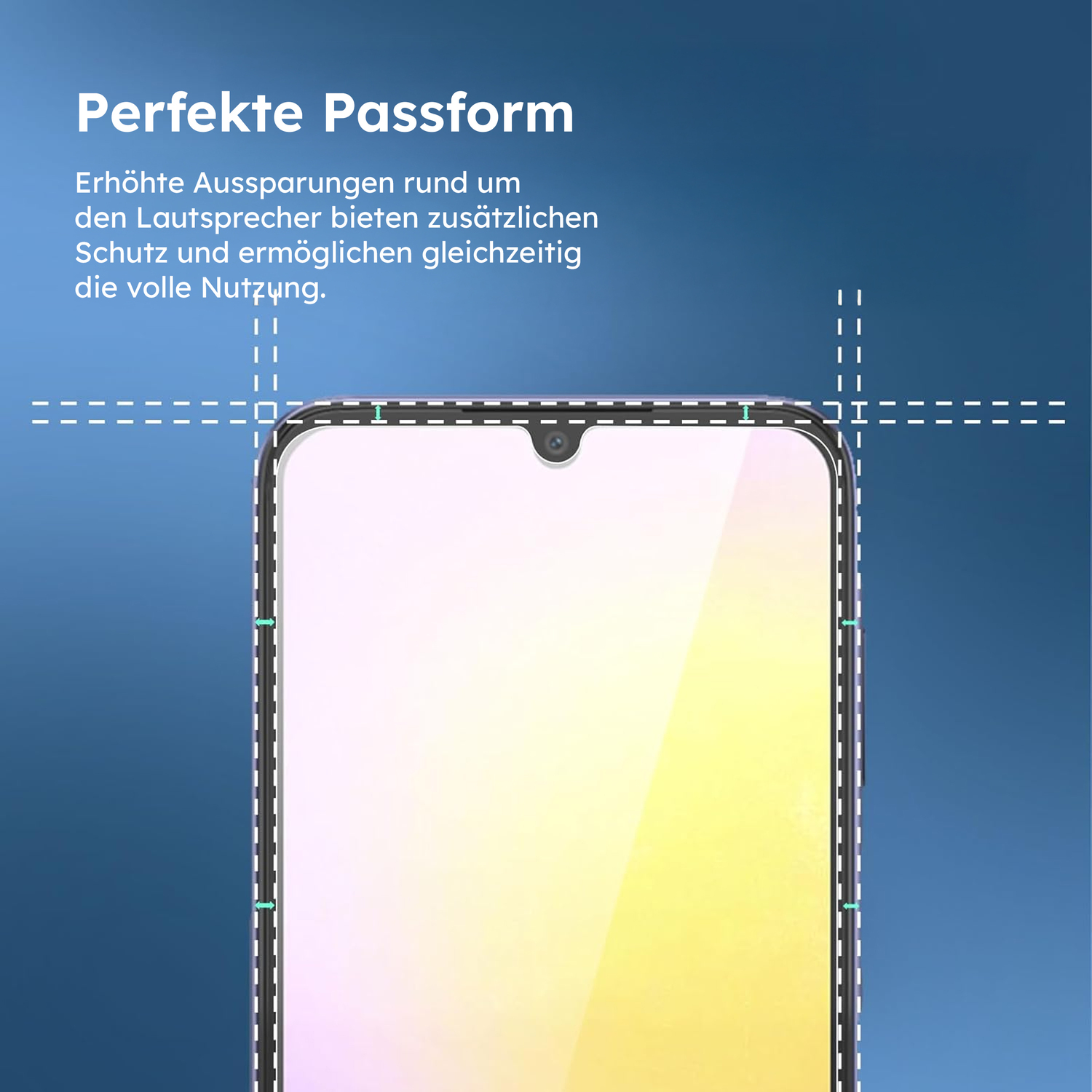 alkaya. | A Shield | Displayschutzglas | 3D Full Cover transparent, Samsung Galaxy A24